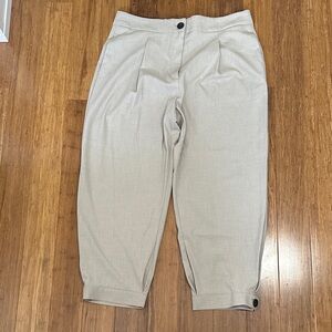 Zara Tan Chinos Relaxed Fit Cotton Blend NWT